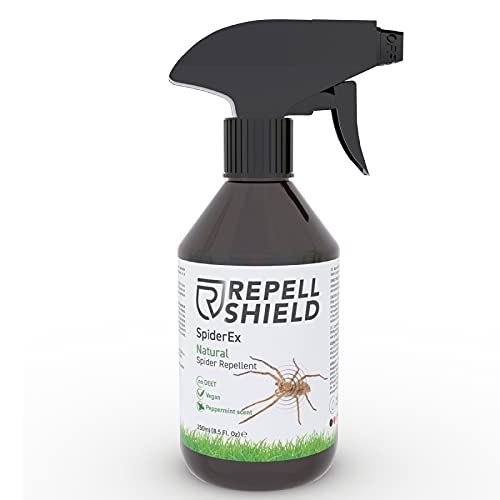 RepellShield Spray Anti Arañas Interior, Casa, Huerto y Jardín con Aceites Esenciales, 250ml - Repelente Natural - Alternativa a Trampa de Arañas, Insecticida y Ultrasonido