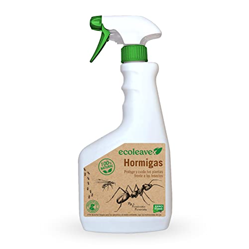 ECOLEAVEX Hormigas. Protege Tus Plantas Frente a los Insectos, Repelente ECOLOGICO, contra Hormigas y Voladoras 100% Natural y Residuo Zero.(Spray 750 ml.)