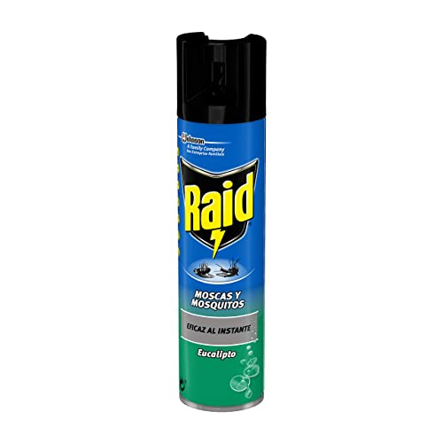 Raid Spray Insecticida para Moscas y Mosquitos Fragancia Eucalipto, 400ml
