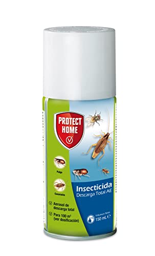 Insecticida descarga total, automático, ideal frente a insectos voladores y rastreros en lugares de difícil acceso. Fácil de usar y eficaz.