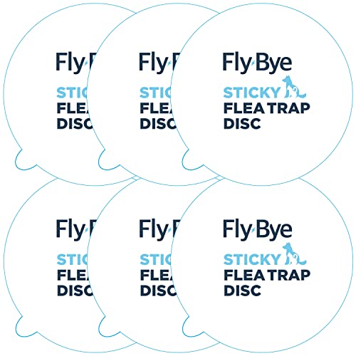 Fly-Bye - Discos de repuesto para trampas de pulgas, blancos, 18 cm de diámetro, 6 unidades