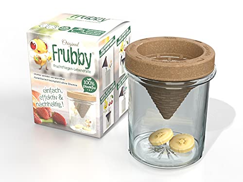 frubby® - la trampa viva sostenible para la mosca de la fruta - apta para moscas de la fruta moscas del vinagre - reutilizable - apta para el lavavajillas - sin productos químicos