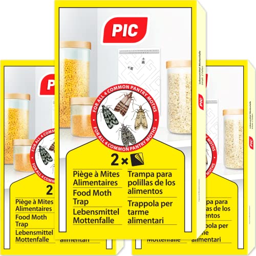 Trampa para Polilla de despensa PIC -6X Piezas - Medios de protección contra Las polillas en la Cocina y el Almacenamiento de Alimentos