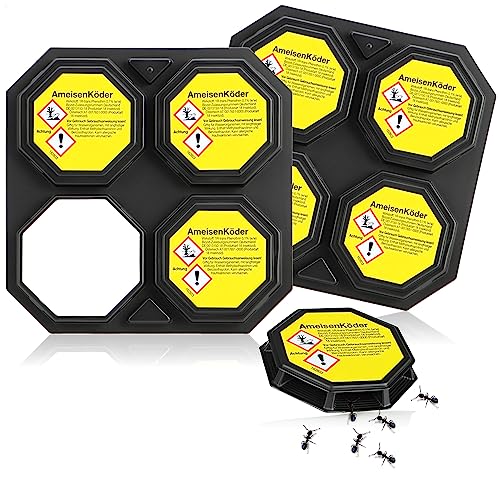com-four® 8X Cajas de Cebo para Hormigas, para un Control confiable de Las Hormigas (08 Piezas - Cebo para Hormigas)