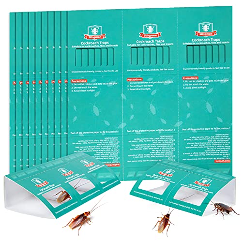 10×3 Piezas de Trampas para Cucarachas Trampas para Insectos Fuertes y Pegajosas, Seguras para Niños y Mascotas